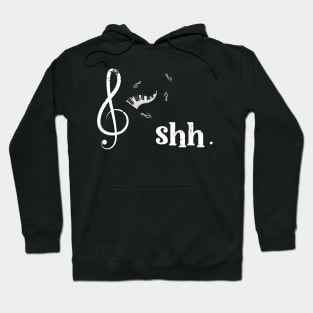 Funny Music Shirt Shh Quarter Rest and Fermata Hoodie